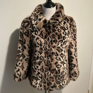 Faux Fur Leopard Jacket!